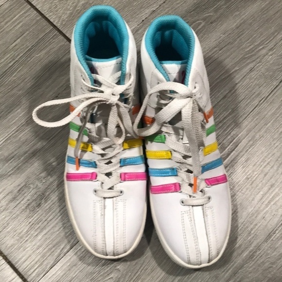 K-Swiss Varsity Rainbow Stripe Hi -Tops size 7 - Picture 2 of 7